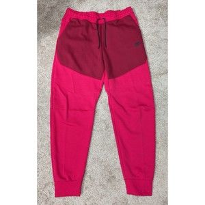 Nike Tech Fleece Pants Joggers Red Berry Men Size Extra Large CU4495 643 XL